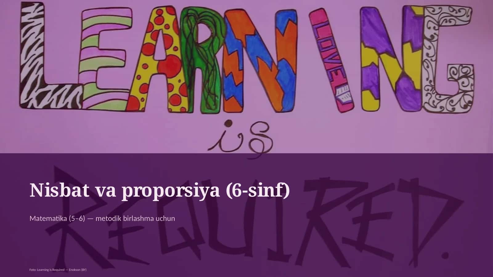 Nisbat va proporsiya (6-sinf) 1