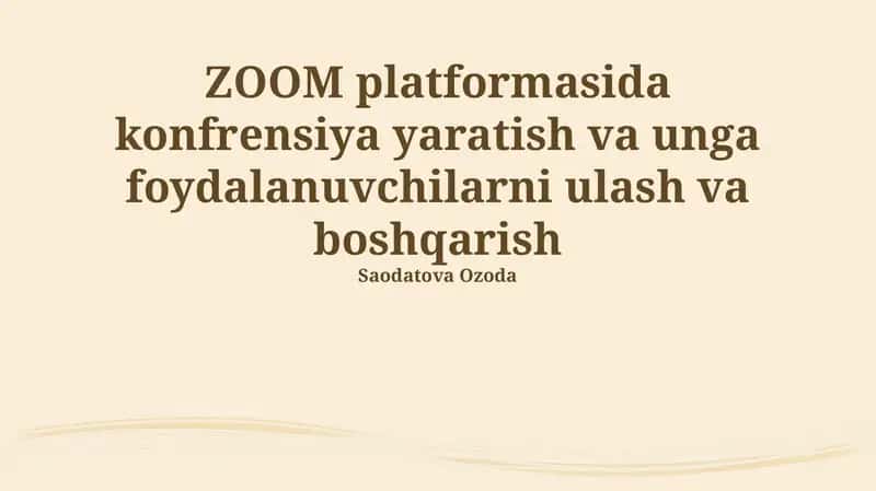 Konferensiya Yaratish va Boshqarish 1