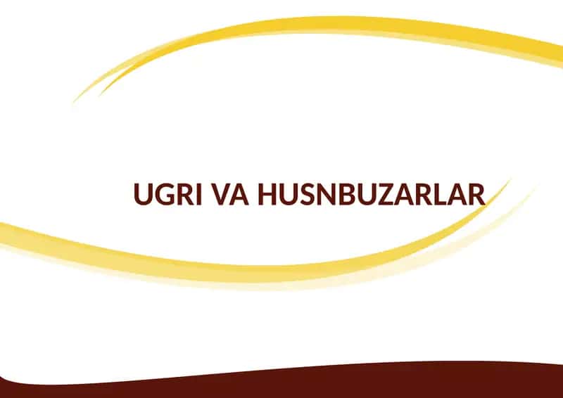 UGRI VA HUSNBUZARLAR 1