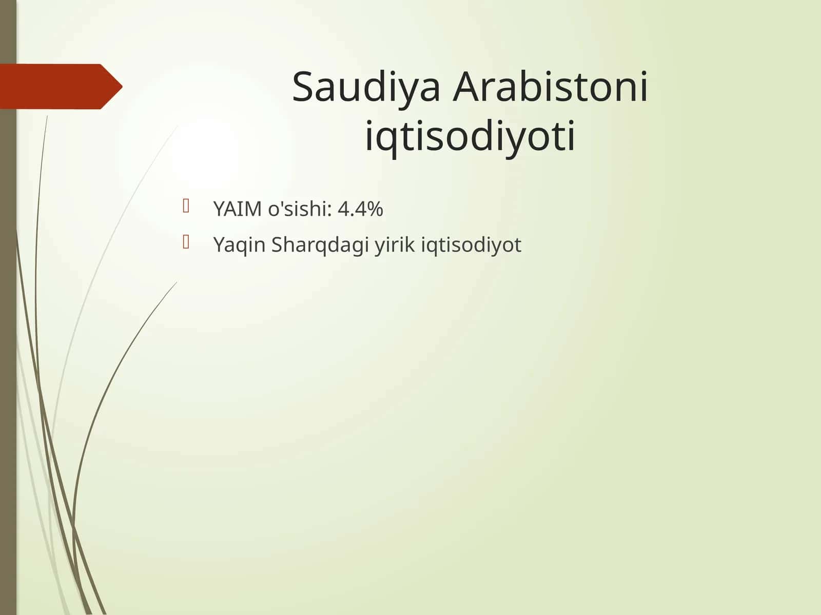 Saudiya Arabistoni iqtisodiyoti 1