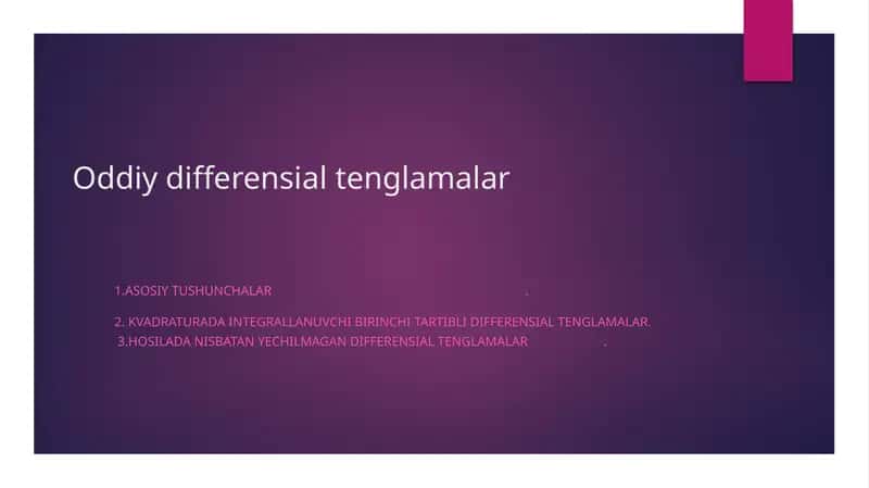 Oddiydifferensialtenglamalar 1