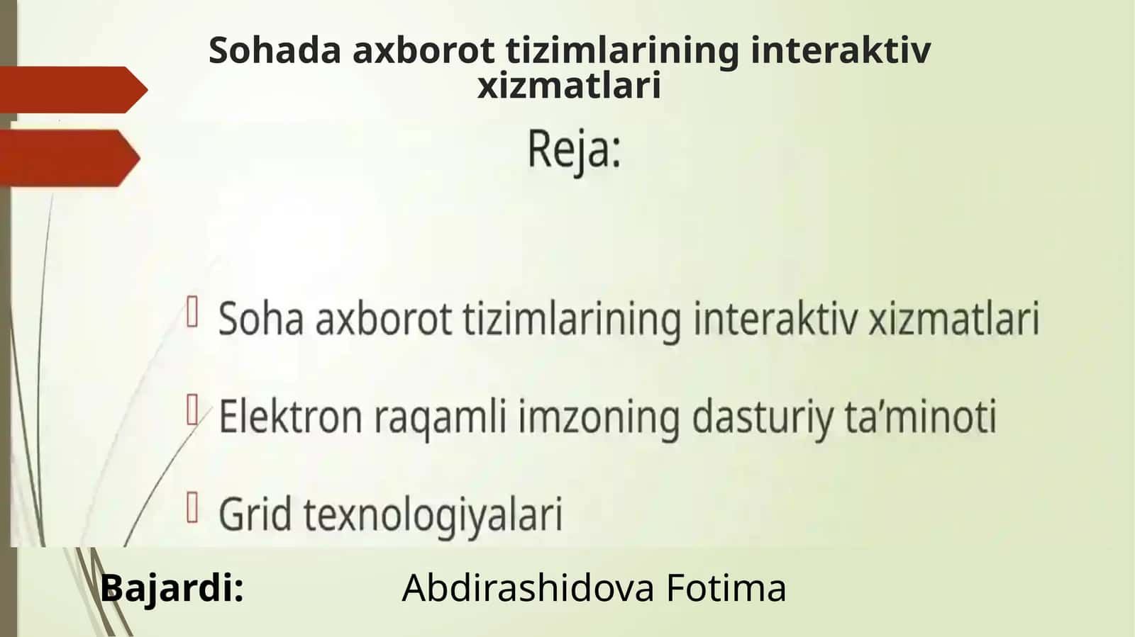 Sohada axborot tizimlarining interaktiv xizmatlari 1