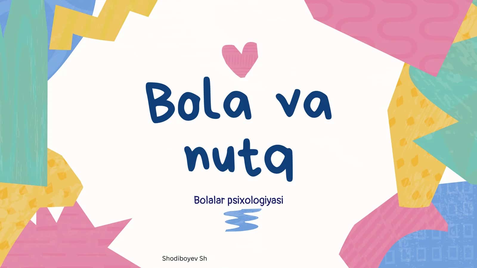 Bola va nutq 1