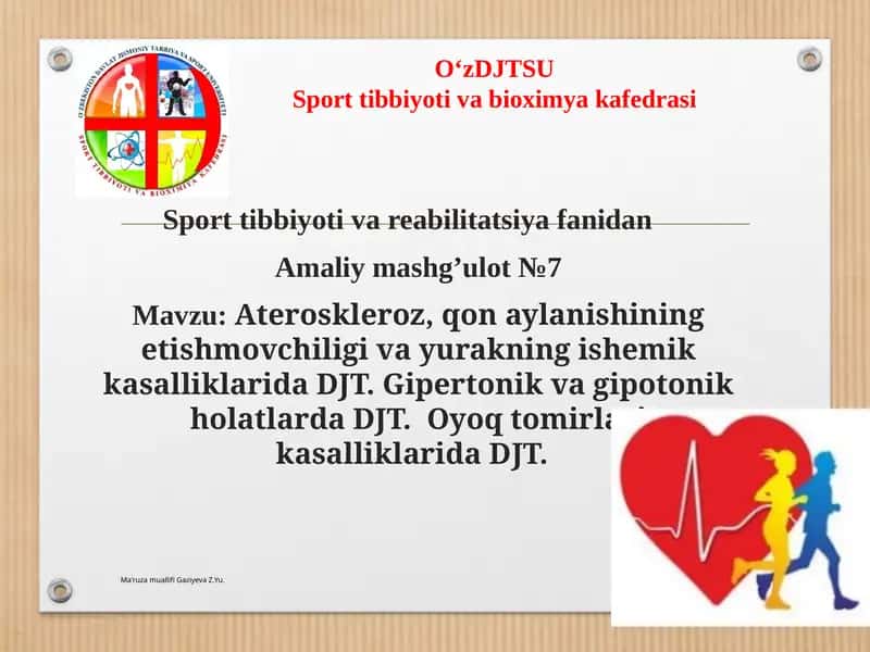 SPort tibbiyoti va bioximya kafedrasi 1
