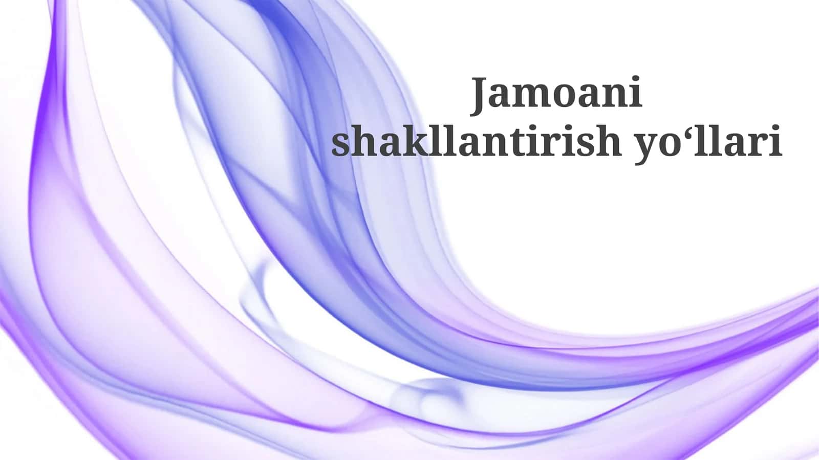 Jamoa Tuzishning Zamonaviy Usullari 1