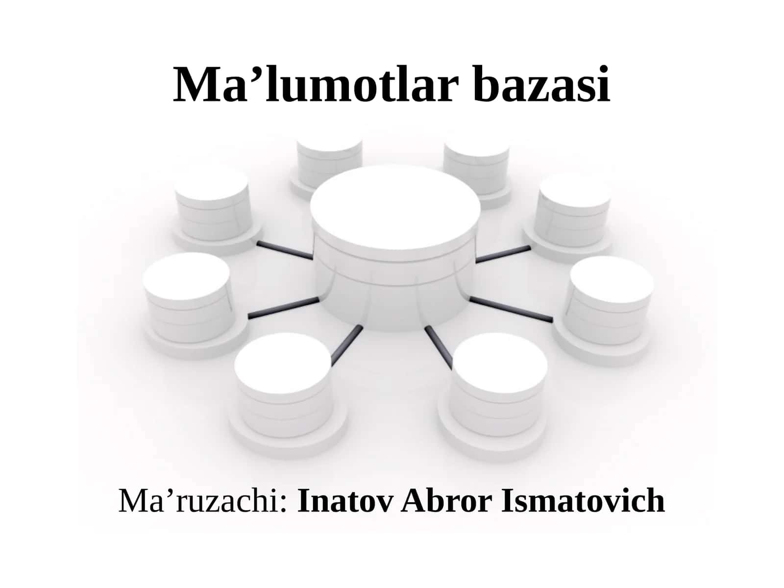 Microsoft Access dasturida formalaryaratish vajadvallarnio‘zarobog‘lash.So‘rovlar vahisobotlar 1