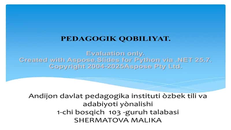 PЕDАGОGIK QОBILIYAT 1