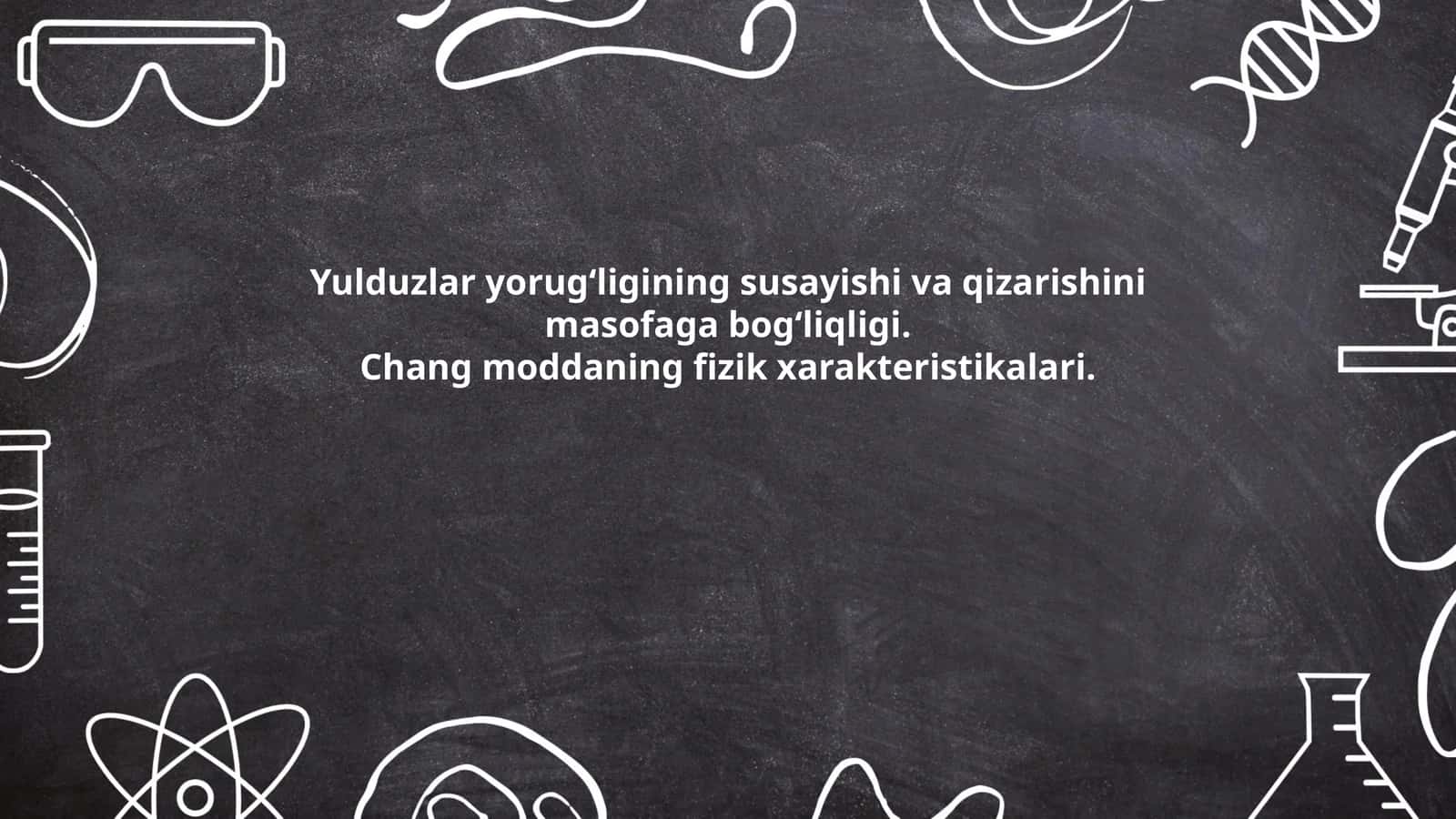 Kosmik chang moddalarining optik xususiyatlari 1