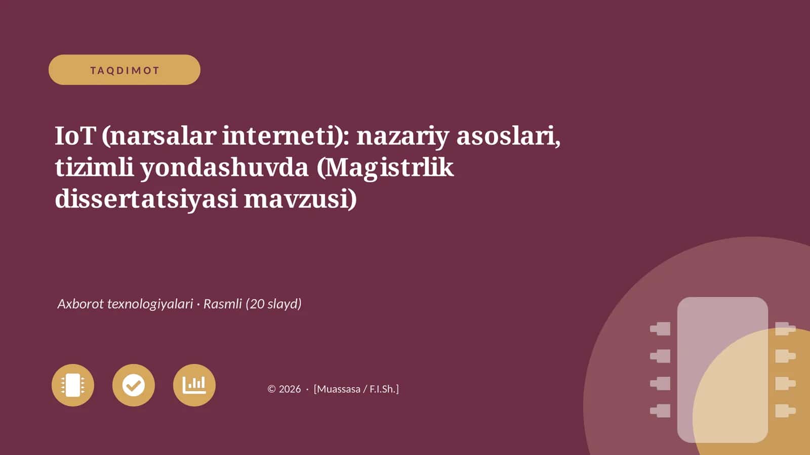 IoT (narsalar interneti): nazariy asoslari, tizimli yondashuvda 1