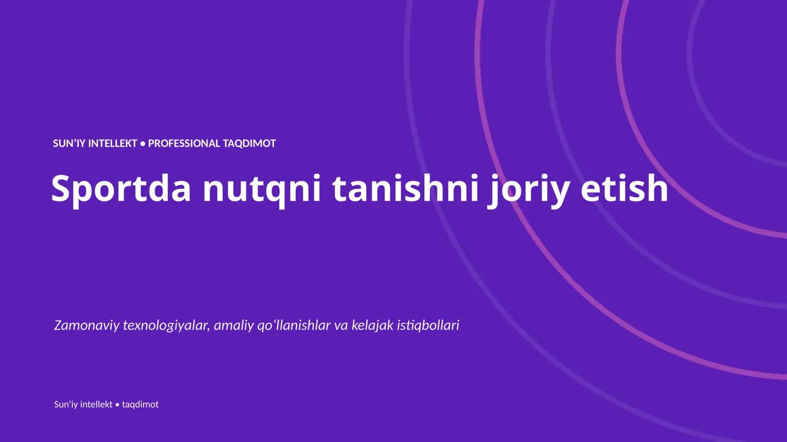Sportda nutqni tanishni joriy etish 1
