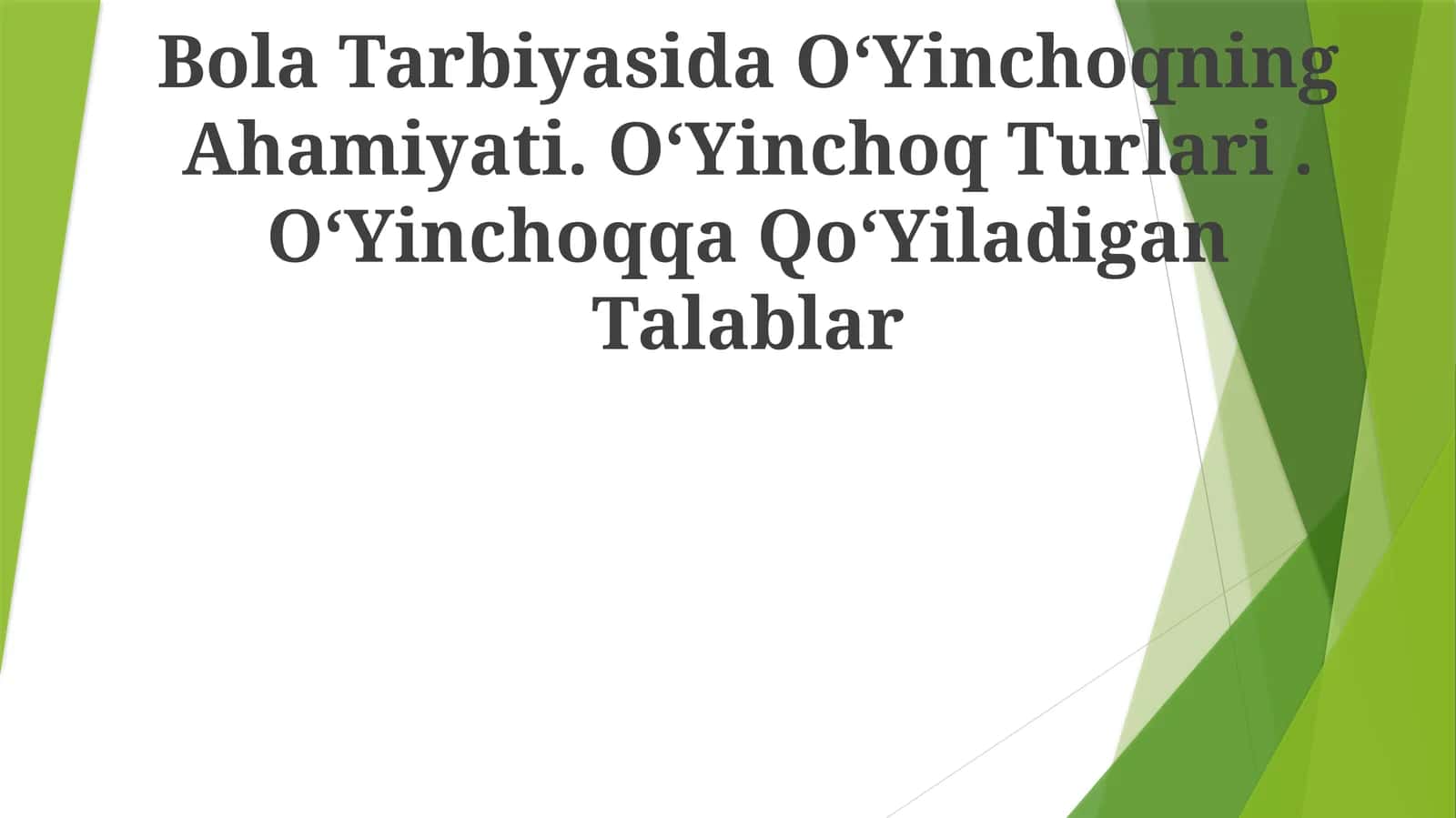 Bola Tarbiyasida OʻYinchoqning Ahamiyati 1