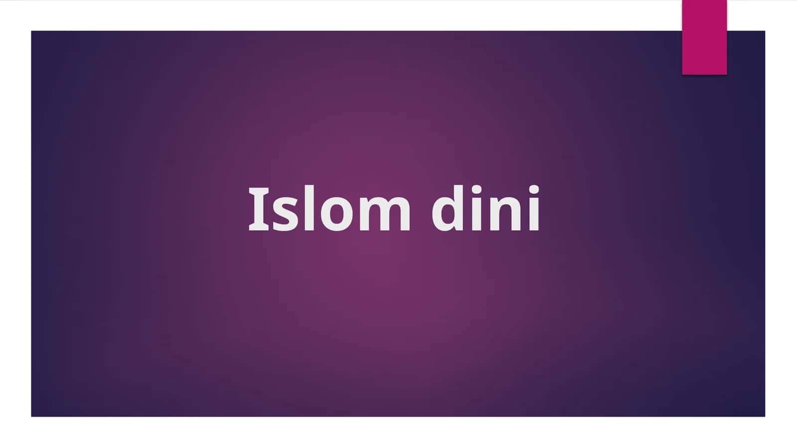 Islom dini 1