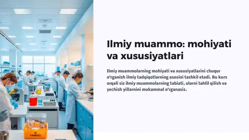 Ilmiy muammo: mohiyati va xususiyatlari 1