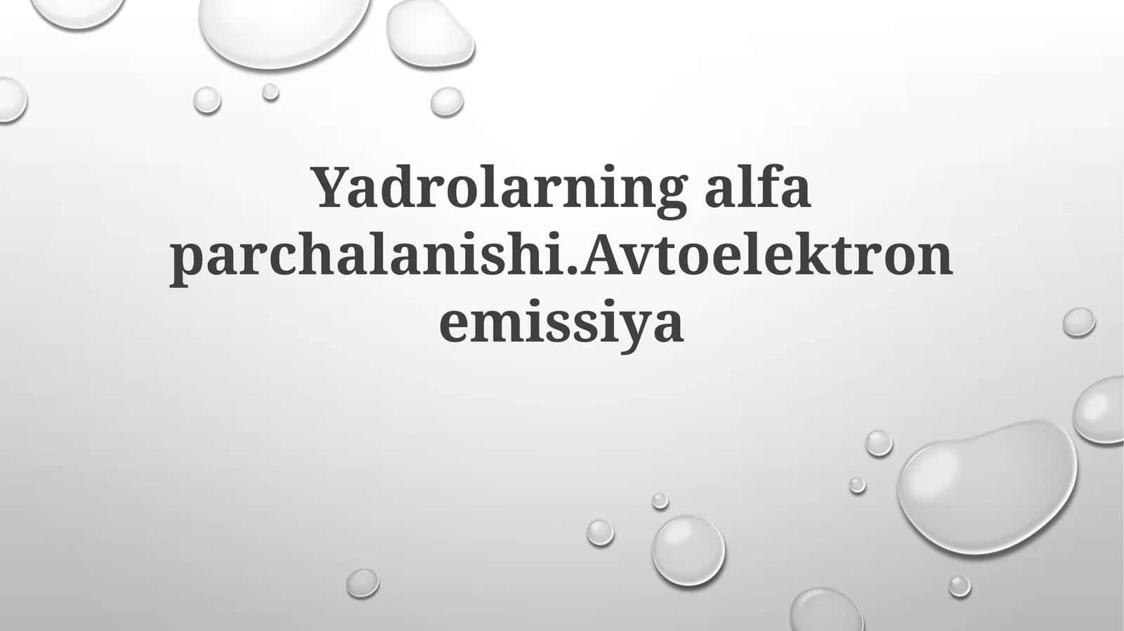 Alfa Parchalov Enerjisi 1