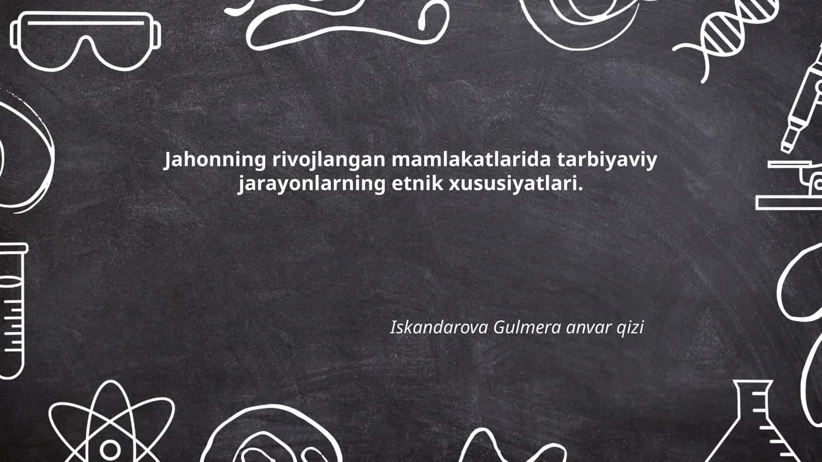 Tarbiyaviy jarayonlarning etnik xususiyatlari 1