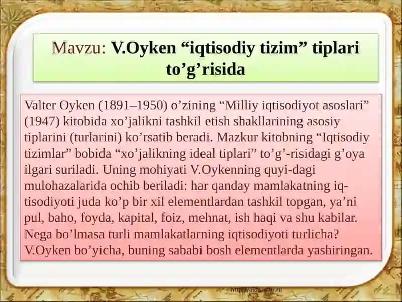 Milliy iqtisodiyot asoslari
