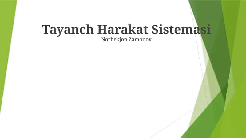 Tayanch Harakat Sistemasi 1