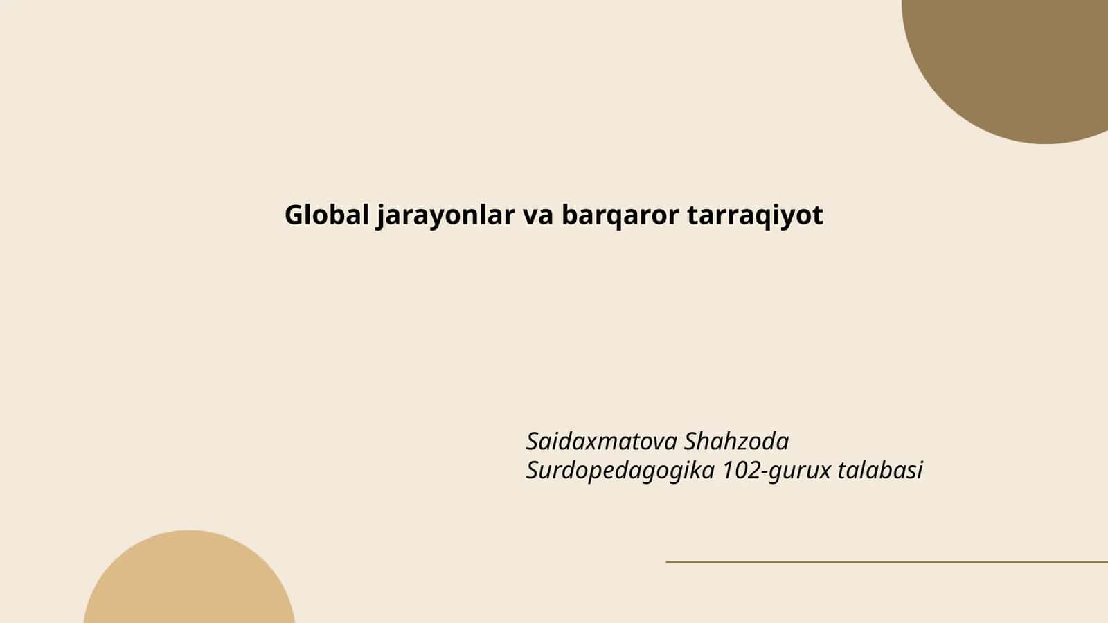 Global isish va iqlim o'zgarishi 1