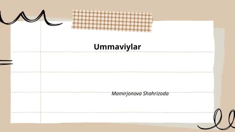 Ummaviylar sulolasi va ta’sischisi Muaviyа ibn Abu Sufyon 1