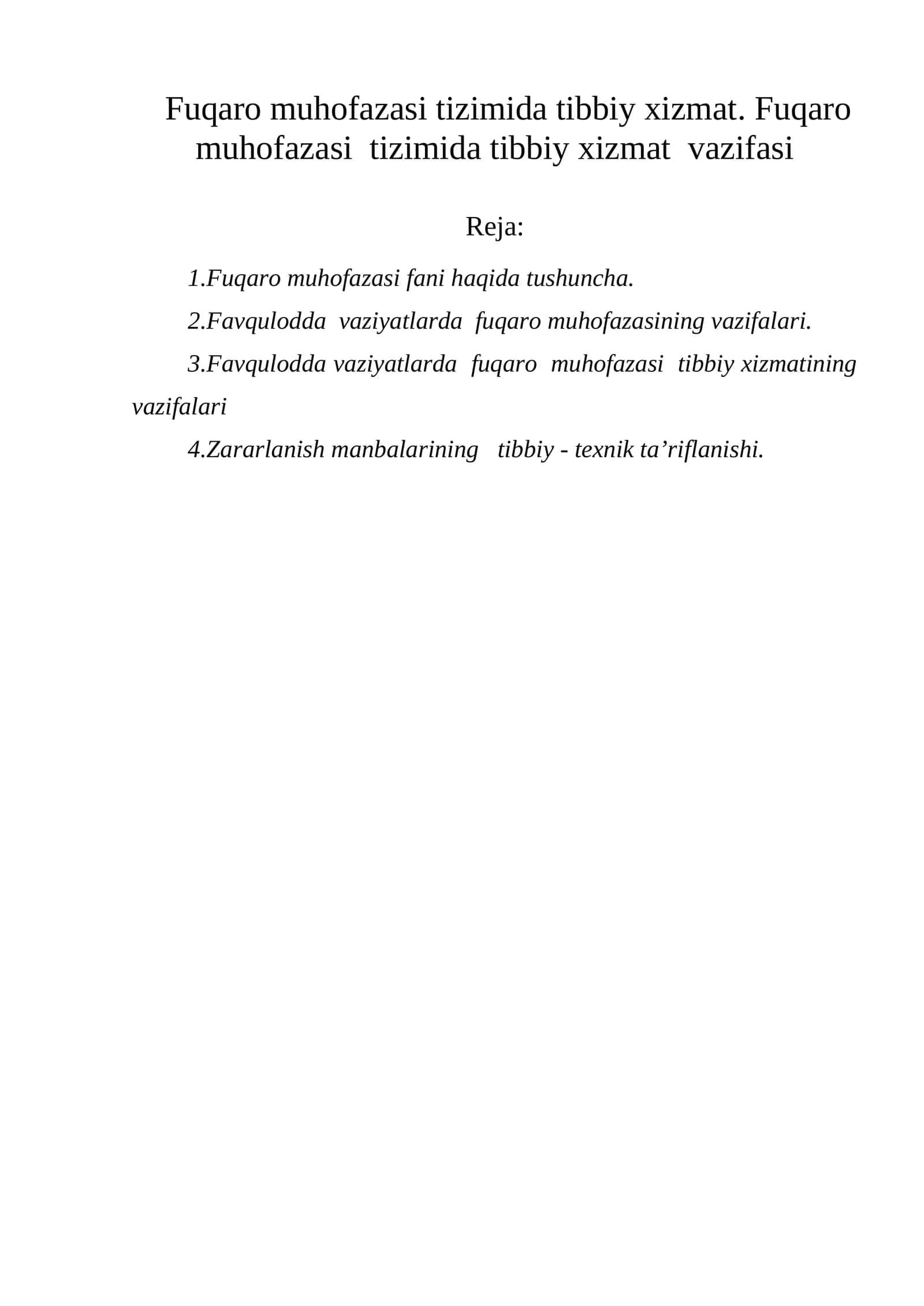 Fuqaro muhofazasi tizimida tibbiy xizmat 1