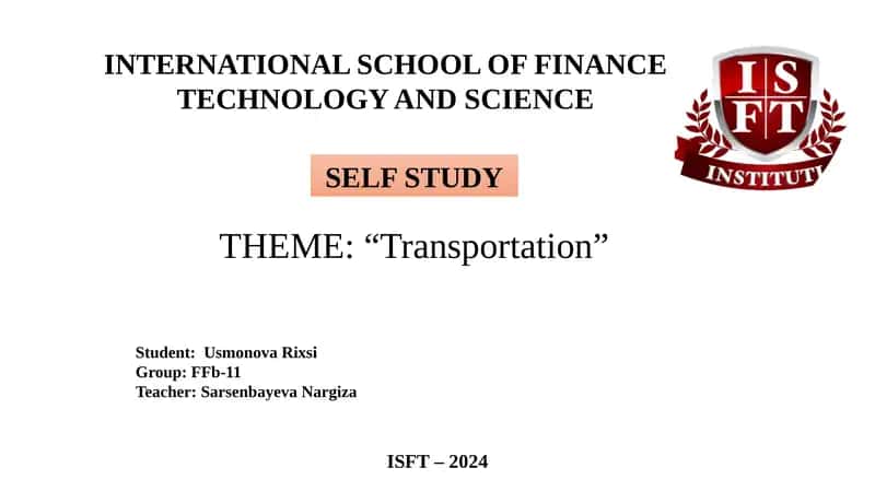 Transportation 1