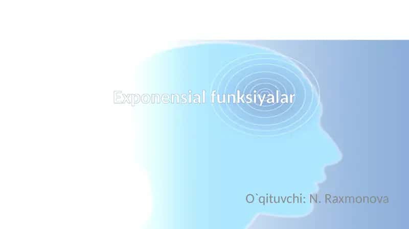 Eksponensialfunksiyalar 1