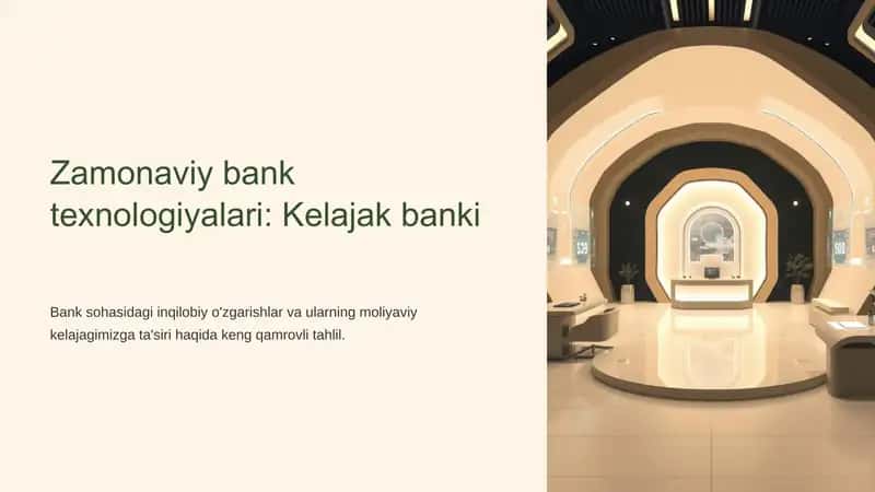 Zamonaviy bank texnologiyalari: Kelajak banki 1