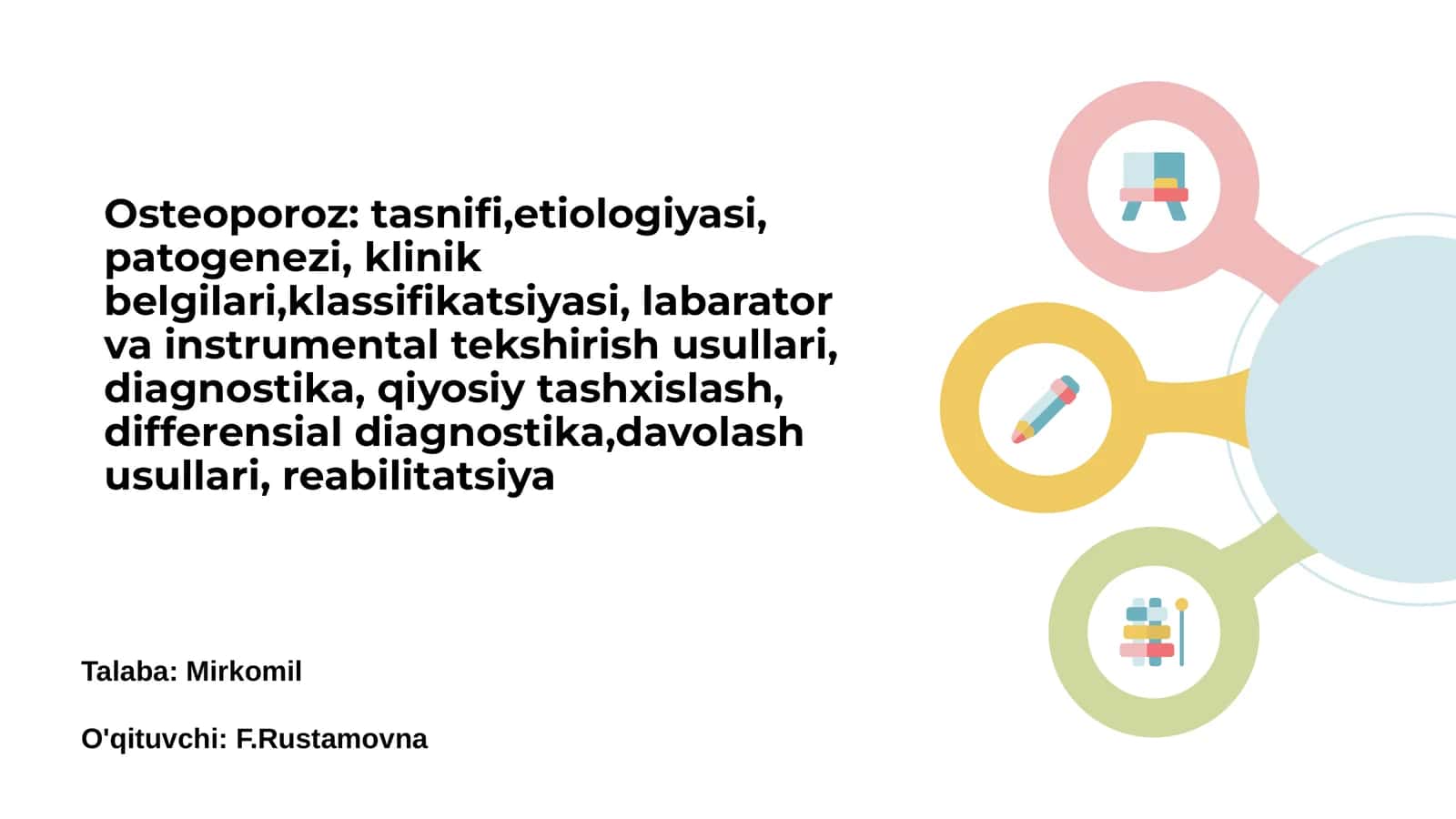 Osteoporoz: Tasnifi va Etiologiyasi 1