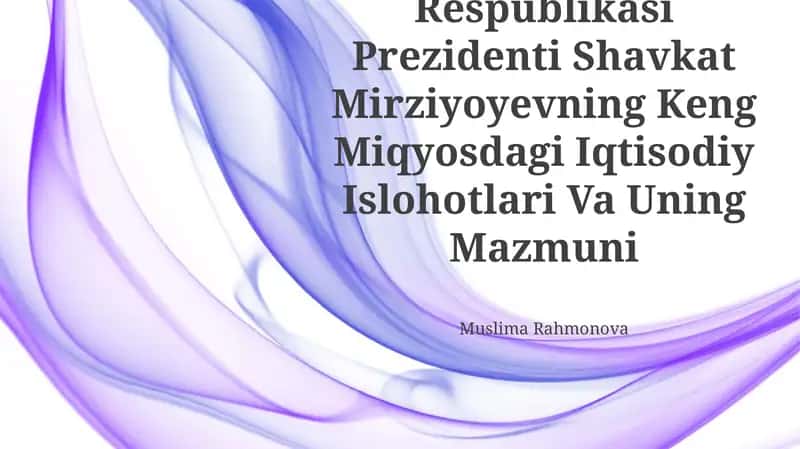 Iqtisodiy Islohotlari