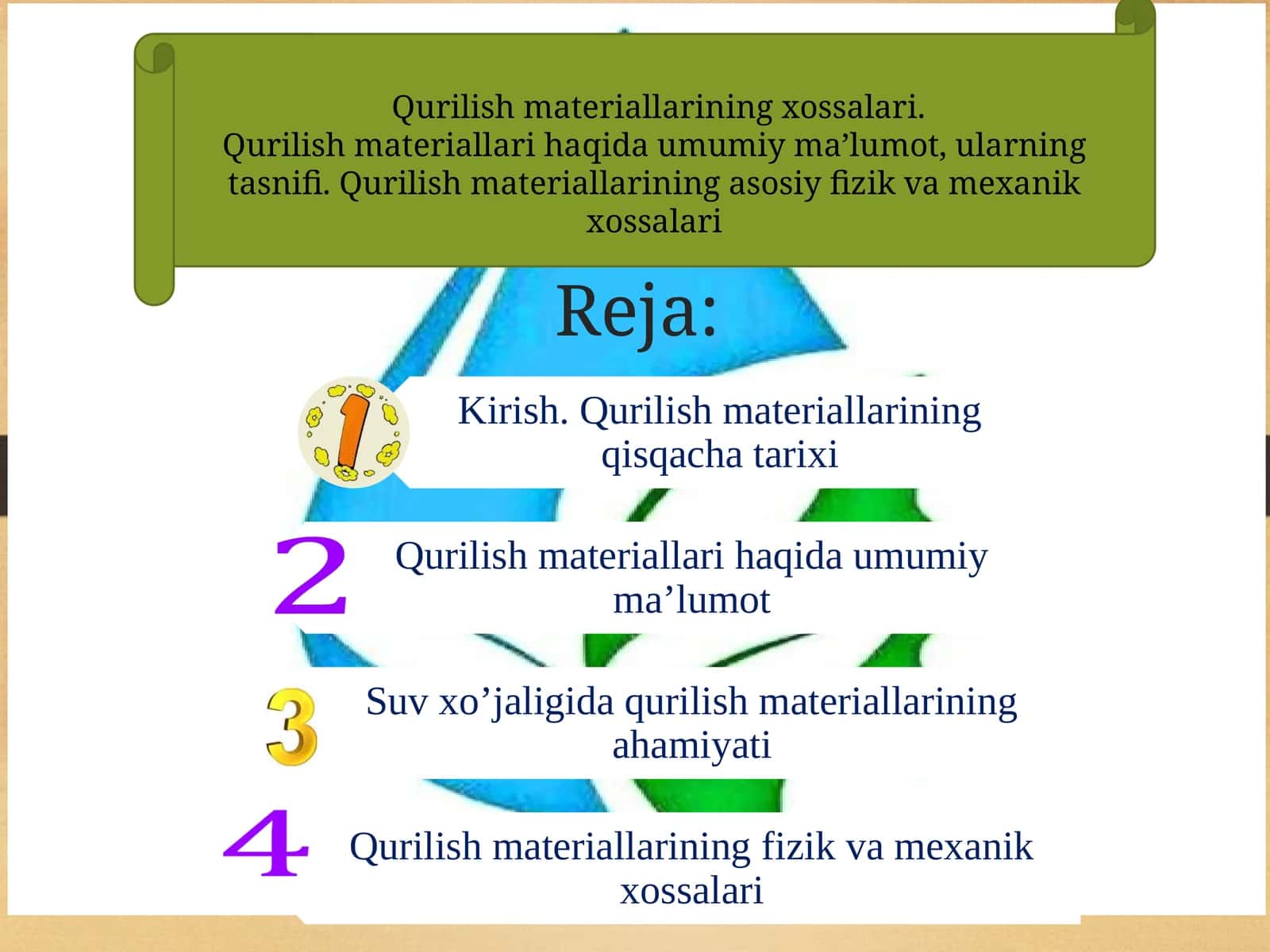 Qurilish materiallarining xossalari 1