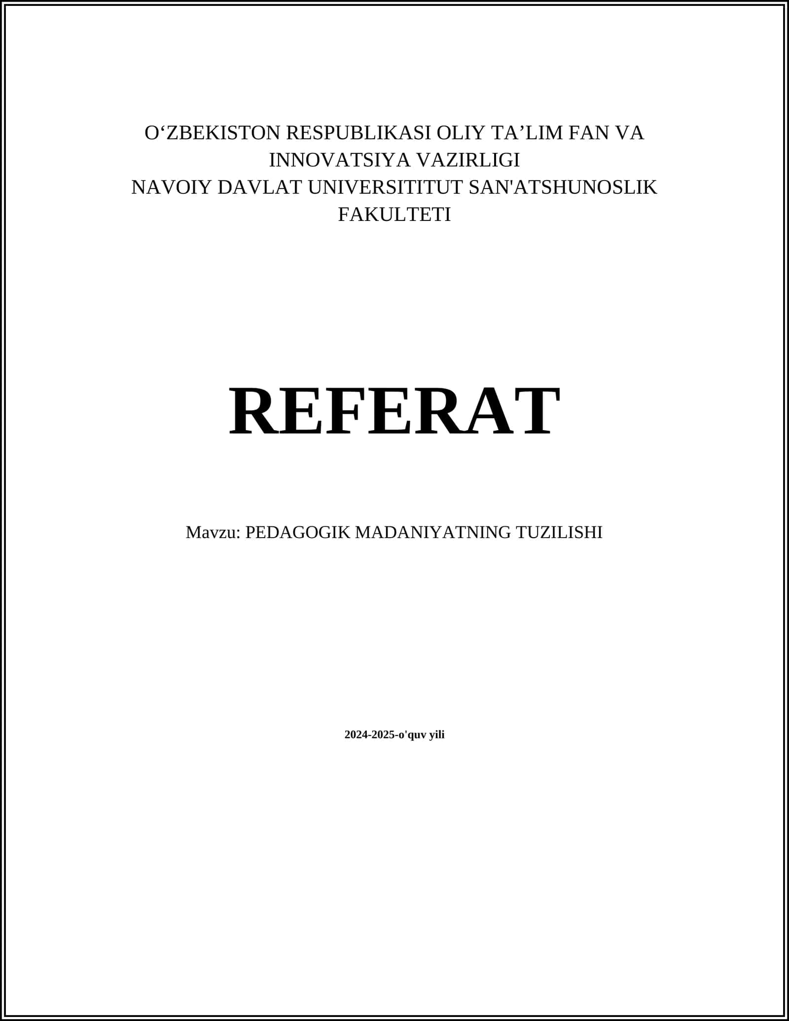 PEDAGOGIK MADANIYATNING TUZILISHI 1