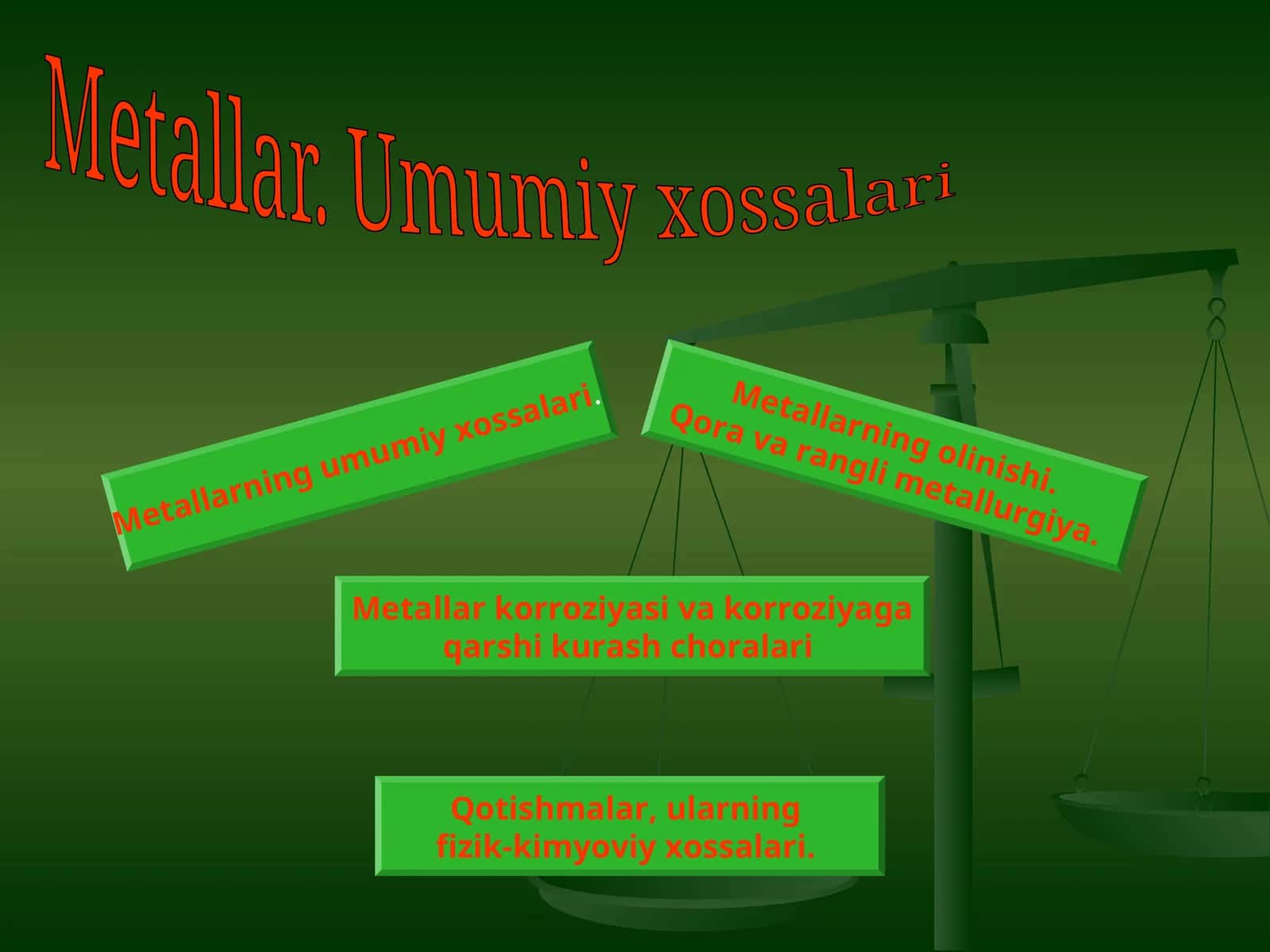 Metallar umumiy xossalari 1