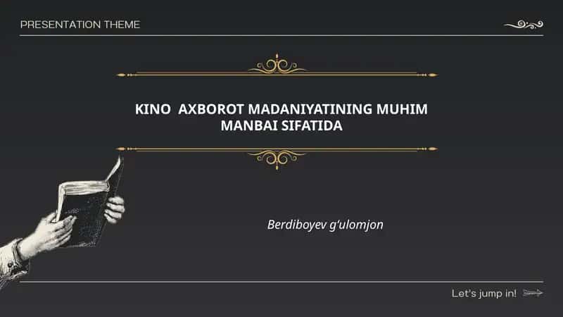Kino Axorot Madaniyatining Muhim Manbai Sifatida 1