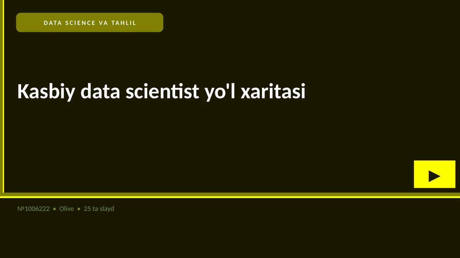 Kasbiy data scientist yo'l xaritasi 1