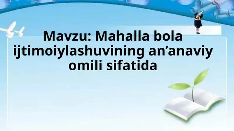 Mahalla bola ijtimoiylashuvi 1