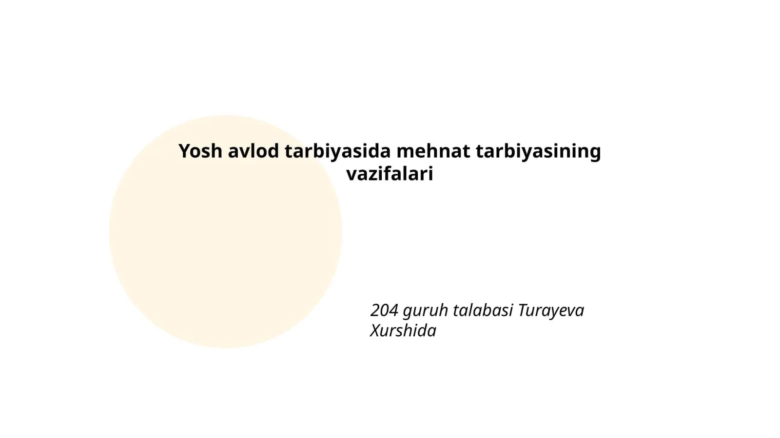 Mehnat Tarbiyasi 1