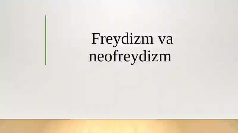 Freydizm va neofreydizm