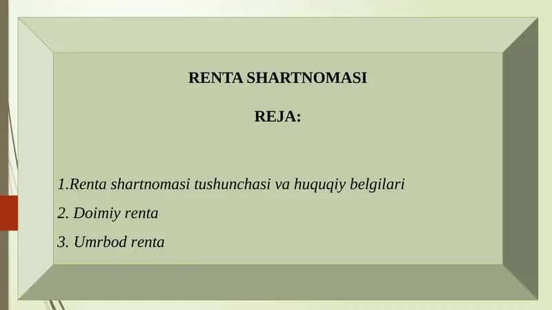 RENTA SHARTNOMASI 1