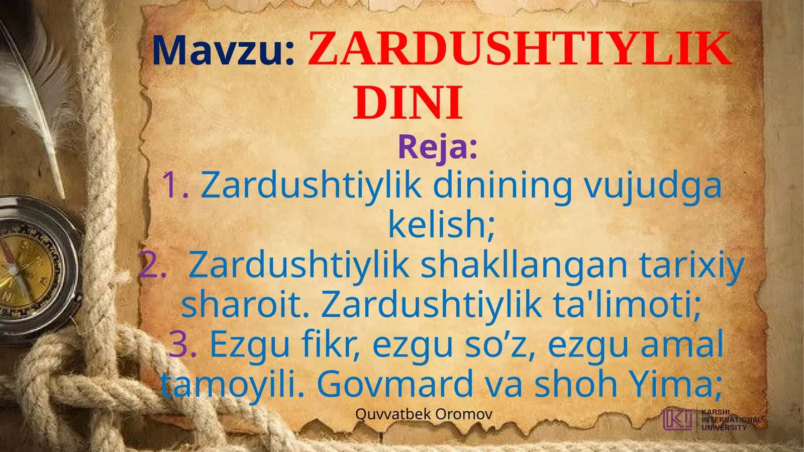 ZARDUSHTIYLIK DINI 1