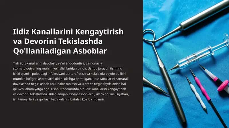 Ildiz Kanallarini Kengaytirish va Devorini Tekislashda Qo'llaniladigan Asboblar 1