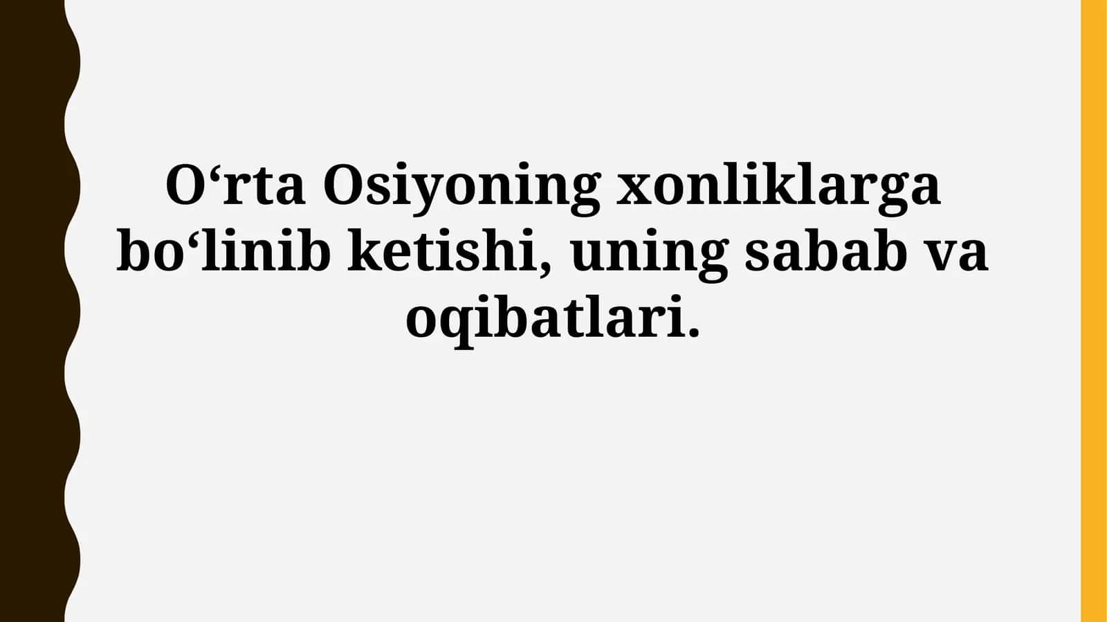 Xonliklarga bo'linish sabablari va omillari 1
