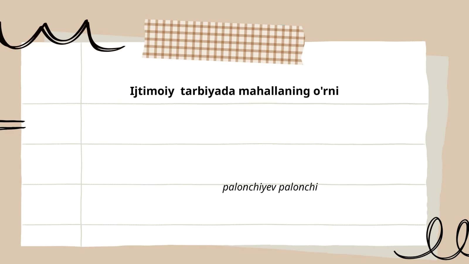 Mahalla va uning ijtimoiy tarbiyada tutgan o‘rni 1