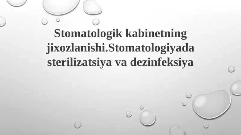 Stomatologik kabinet jihozlari 1