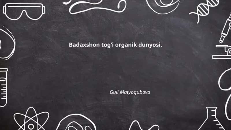 Badaxshon togʻi endemik o'simliklari 1
