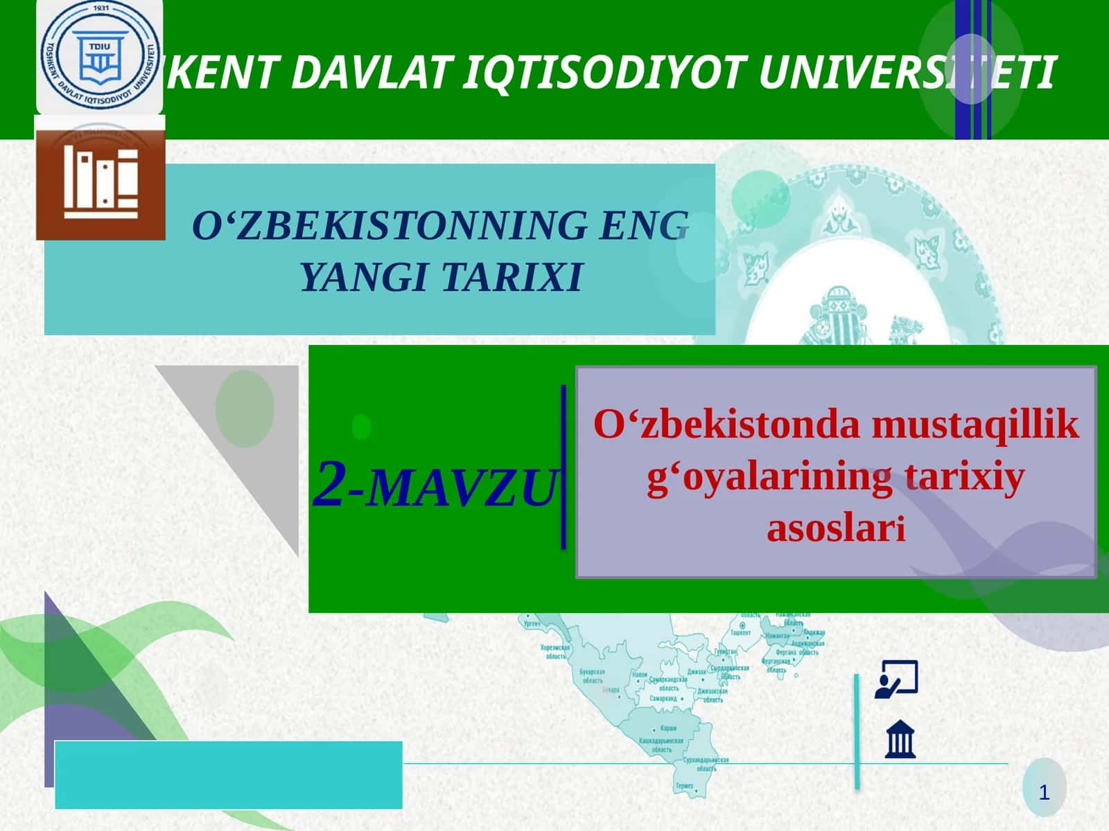 O‘zbekistonning eng yangi tarixi 1