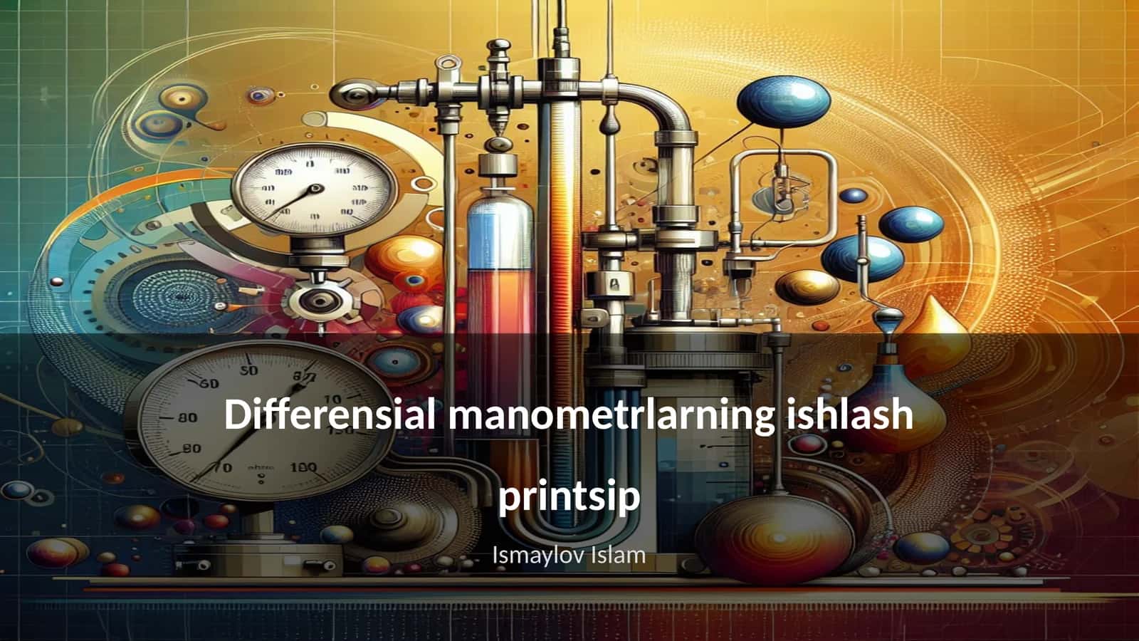Differensial manometrlarning ishlash printsip 1
