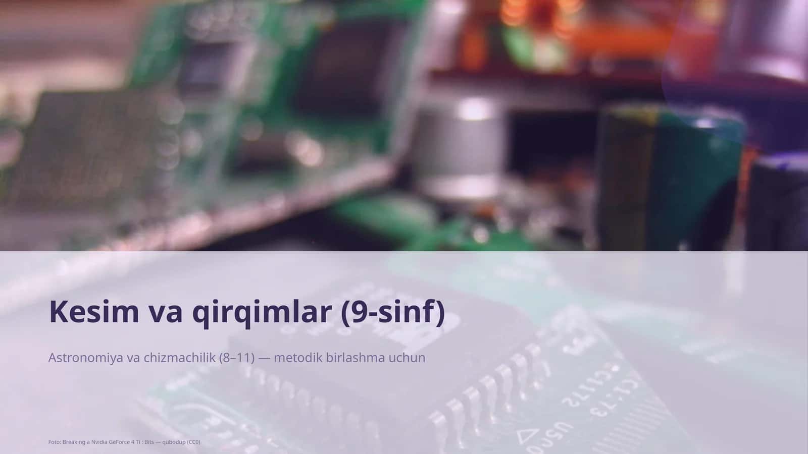 Kesim va qirqimlar (9-sinf) 1
