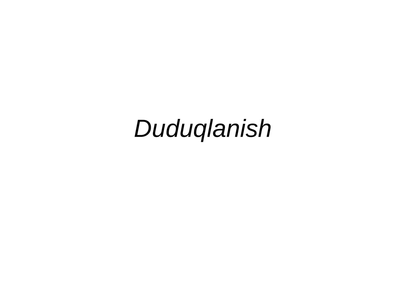 Duduqlanish 1