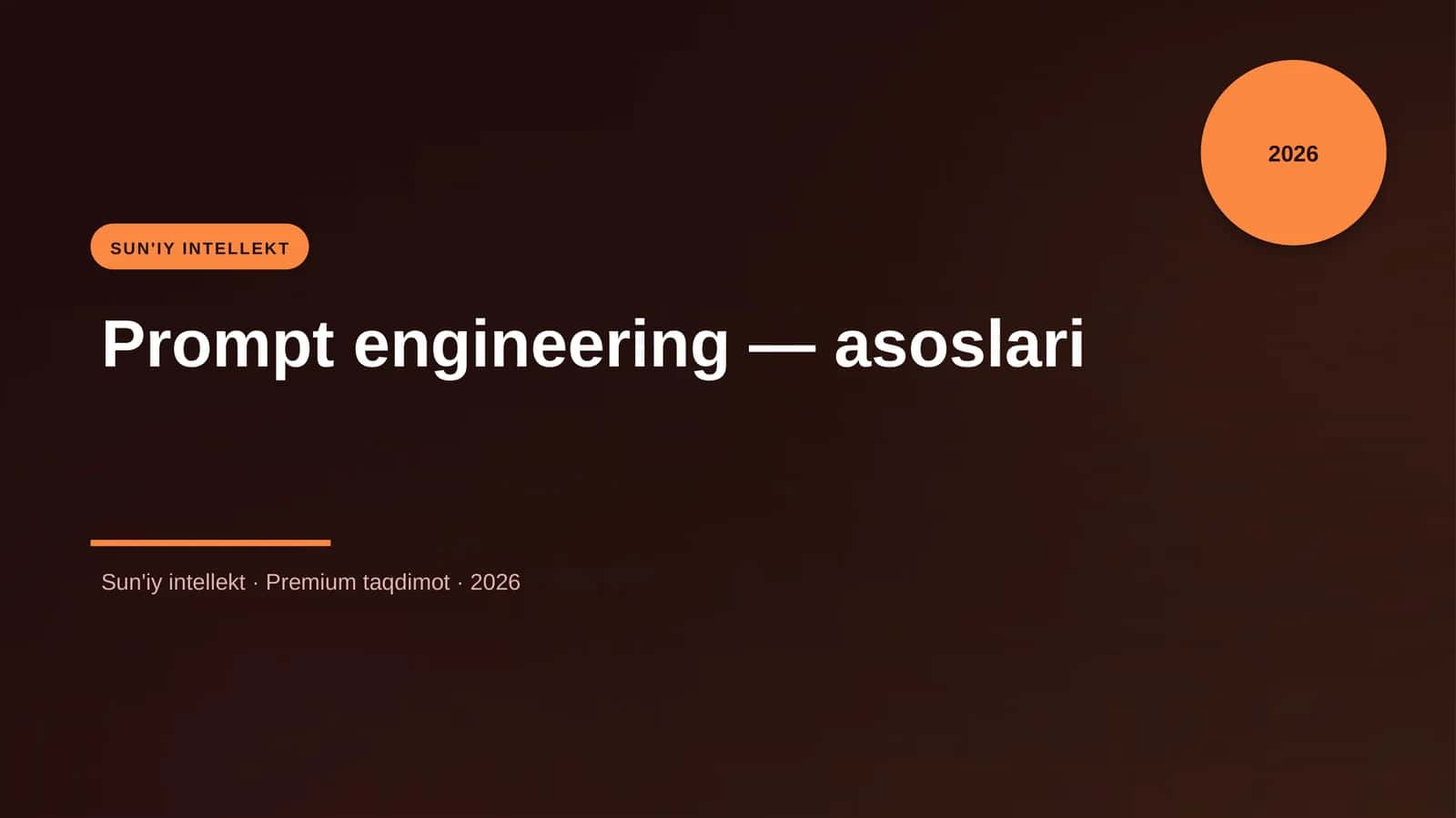 Prompt engineering — asoslari 1