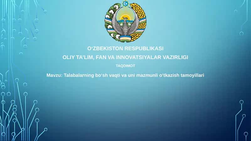 Talabalarning bo'sh vaqti va unimazmuni 1